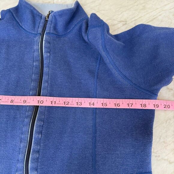 Orvis Womens Full Zip Jacket Blue Reversible Mock Neck Casual Outdoors size S - Picture 6 of 7